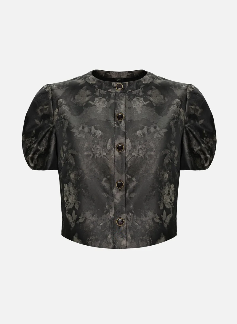 ليتشي سترة من الجاكار بأكمام واسعة